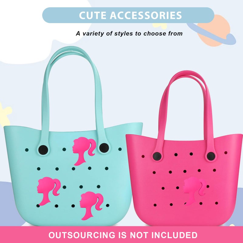 Lckaey Rubber Beach Bag Accessories-PVC Rubber decoration-for EVA Purse Bogg Inserts Y064Figure 45 - Image 2